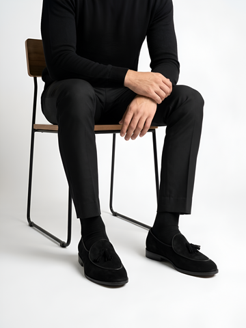 Suede Tassel Loafers