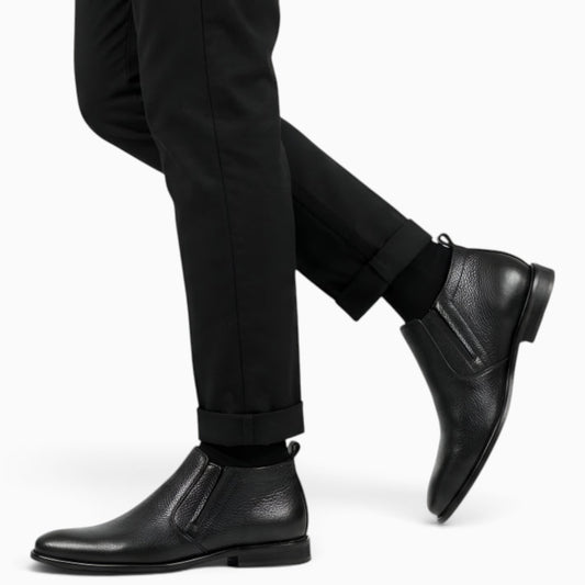 Chelsea leather boots offering classic style and superior comfort, perfect for any formal or casual occasion.