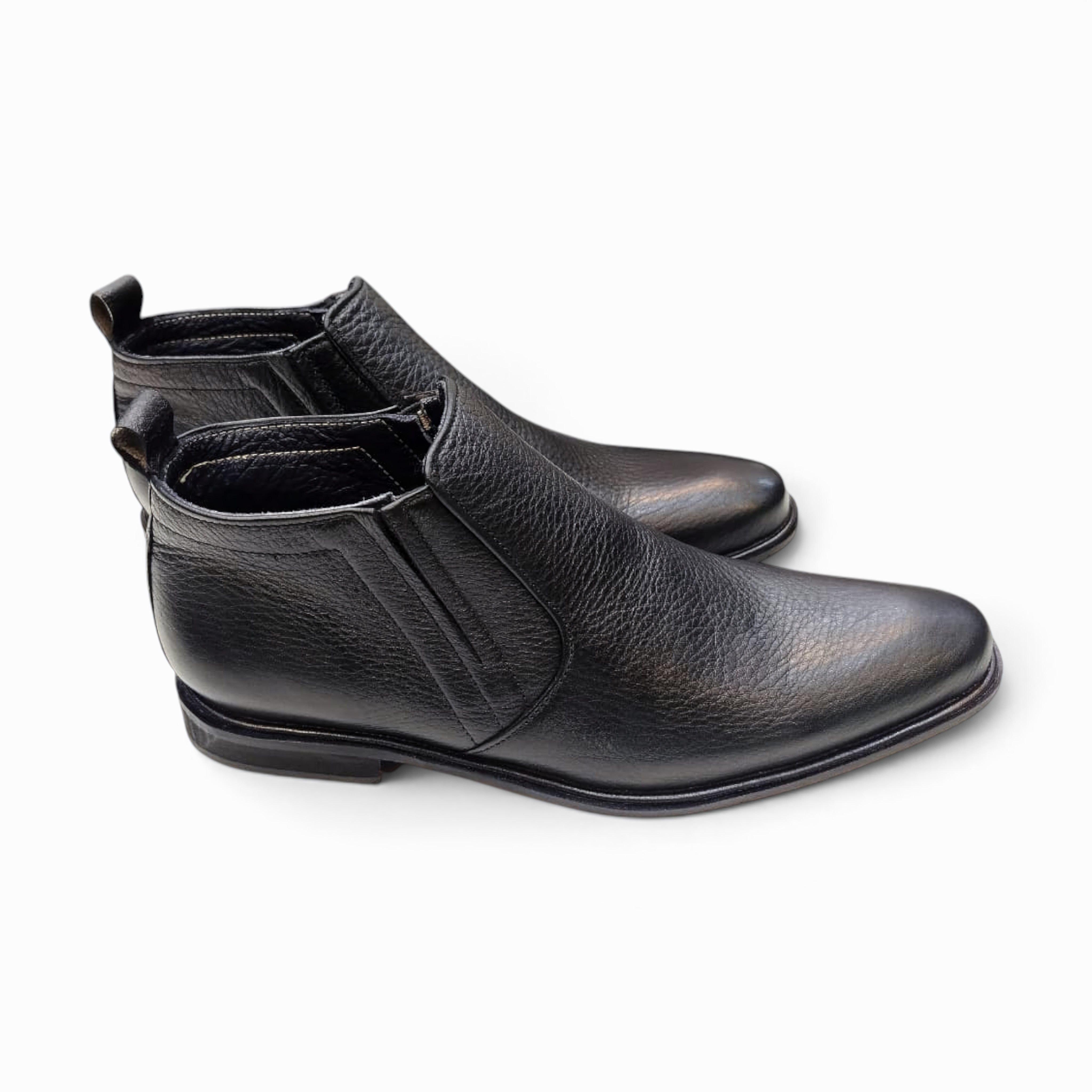Chelsea leather boots offering classic style and superior comfort, perfect for any formal or casual occasion.