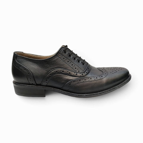 Elegant handmade brogue shoes showcasing intricate craftsmanship and classic design for refined style.