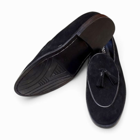 Suede Tassel Loafers